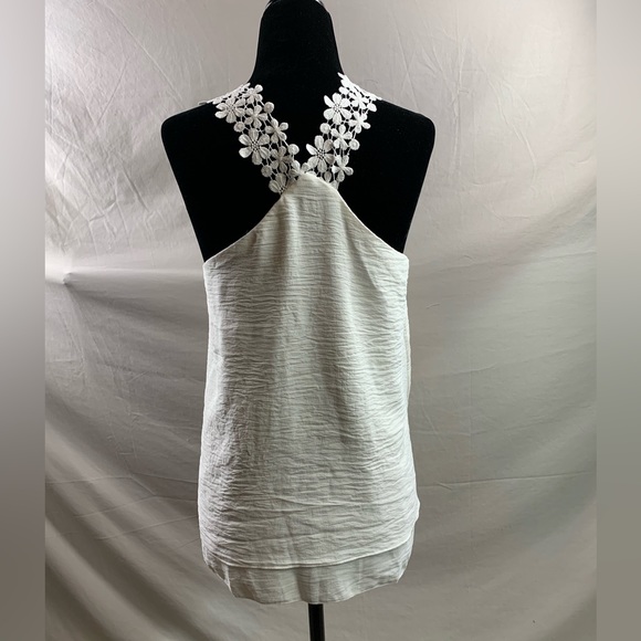 White Guipure Lace Panel Cami Top - Picture 8 of 8